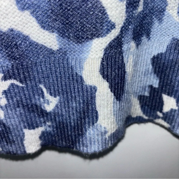 J. Jill purejill Pullover Sweater Top Women’s Medium Petite Floral Blue White - Picture 9 of 10